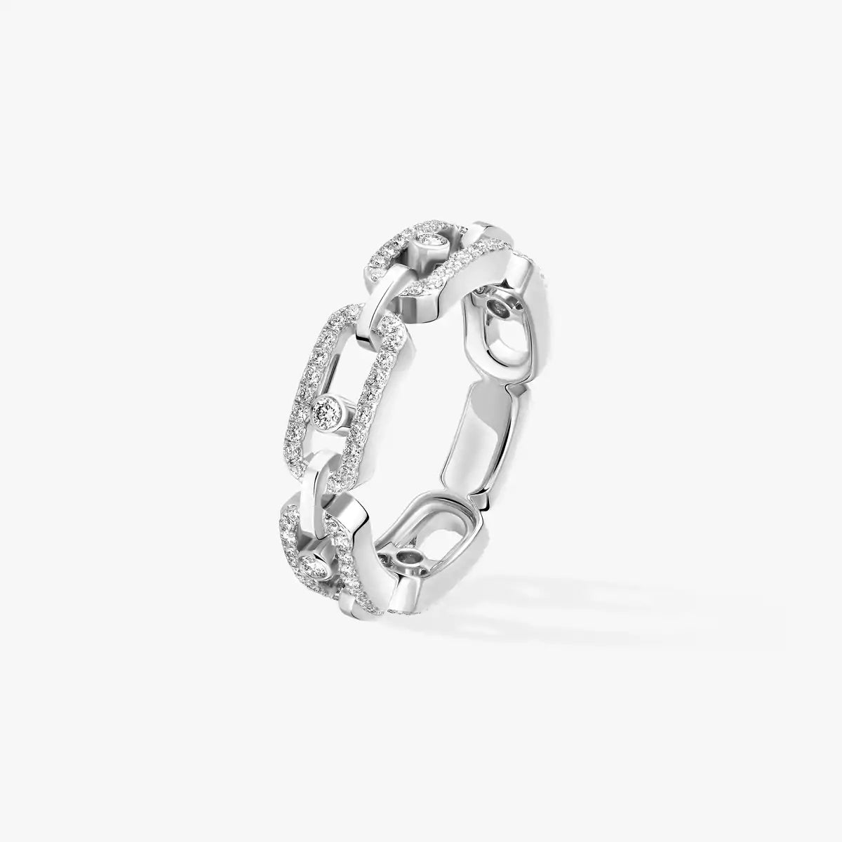 [Elite]Move Link Pave_-Set Diamond Ring in Gold