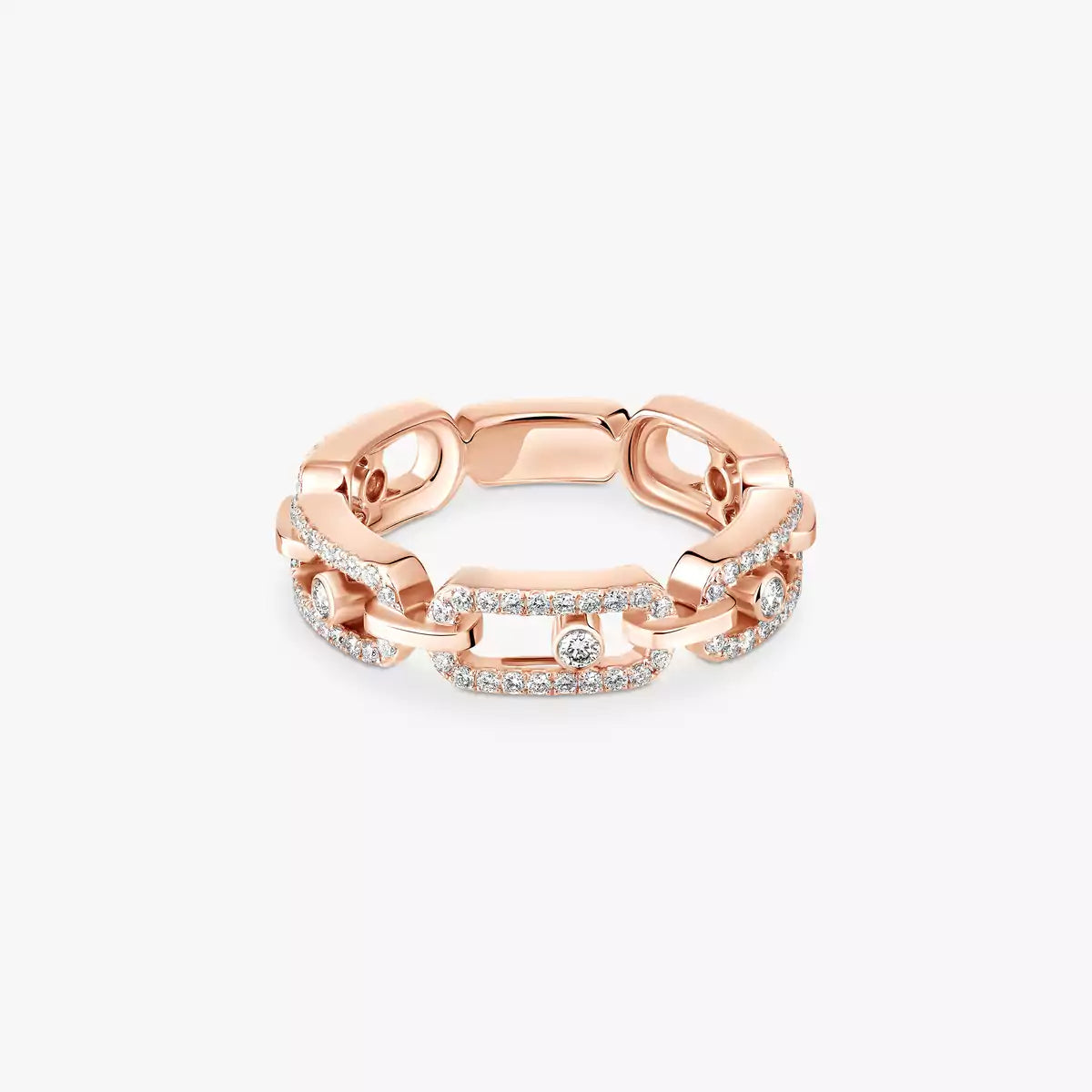 [Elite]Move Link Pave_-Set Diamond Ring in Gold
