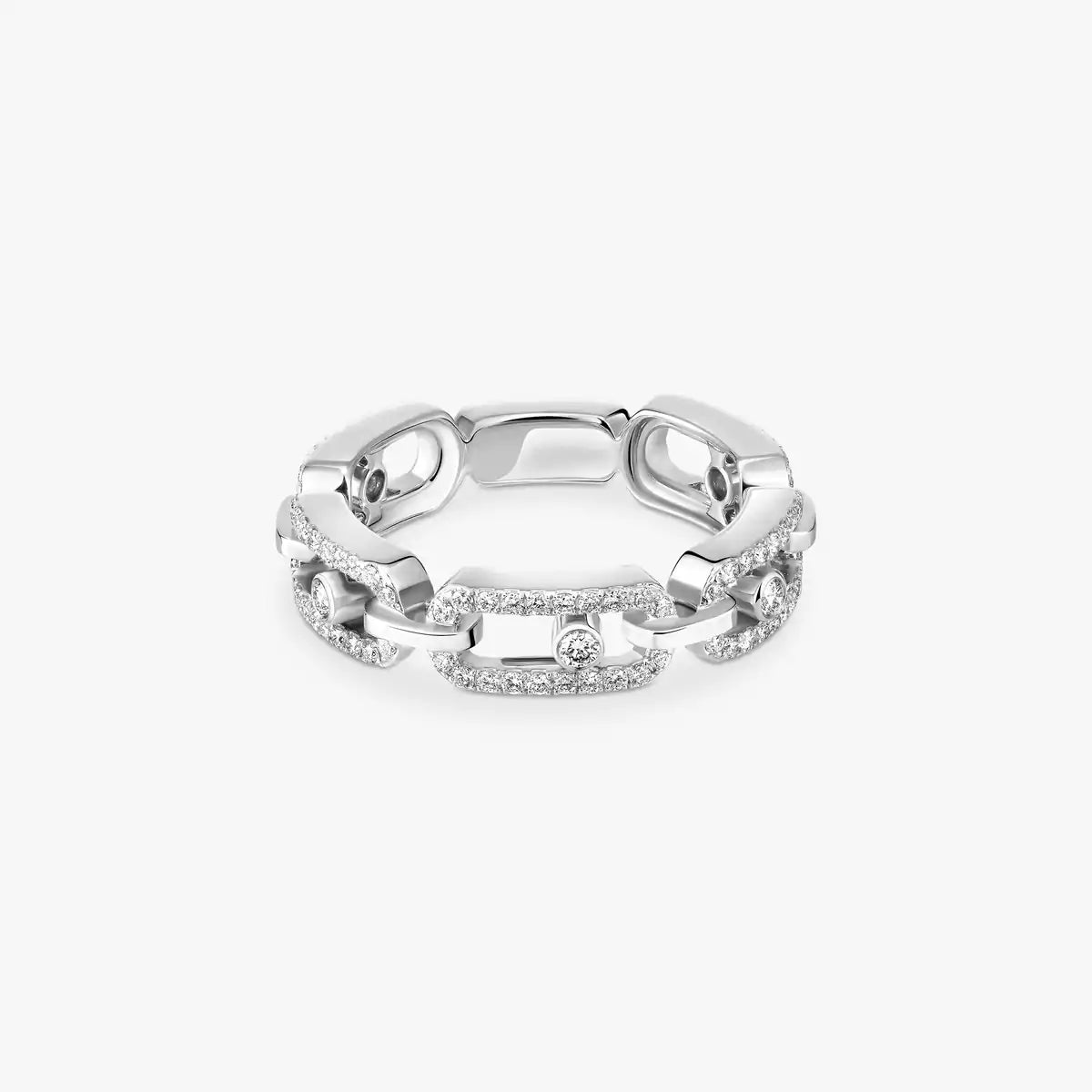 [Elite]Move Link Pave_-Set Diamond Ring in Gold