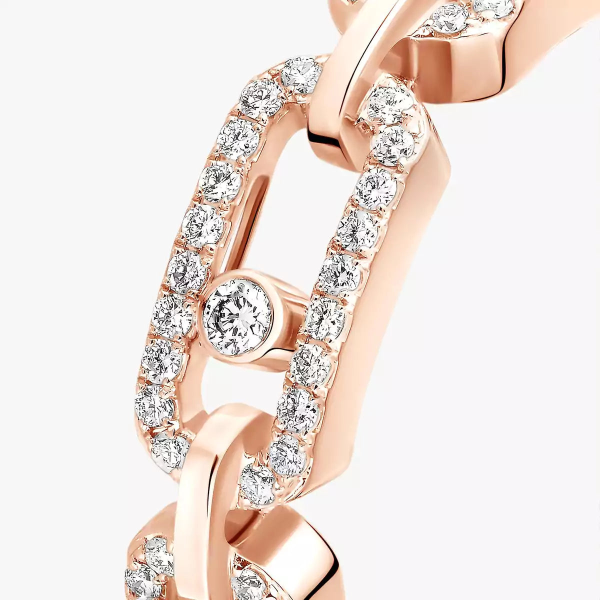 [Elite]Move Link Pave_-Set Diamond Ring in Gold