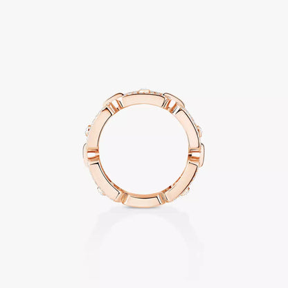 [Elite]Move Link Pave_-Set Diamond Ring in Gold