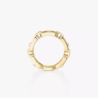 [Elite]Move Link Pave_-Set Diamond Ring in Gold