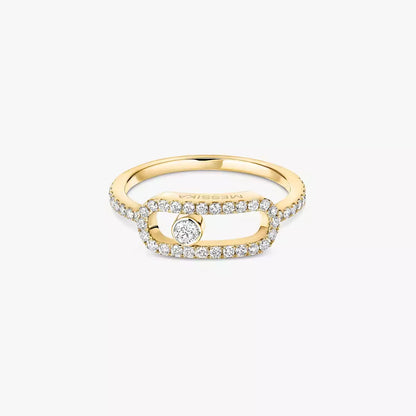 [Elite]Move Uno Diamond Ring in Gold