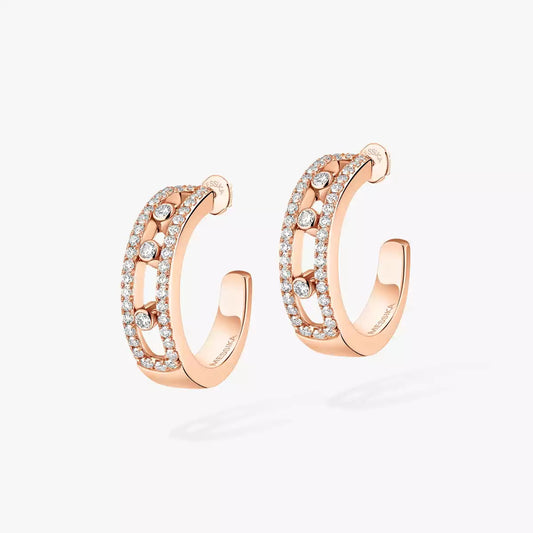 [Elite]Diamond Pave_ Hoop Earrings Move