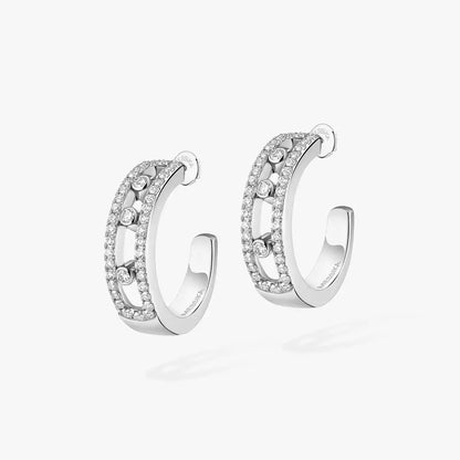 [Elite]Diamond Pave_ Hoop Earrings Move