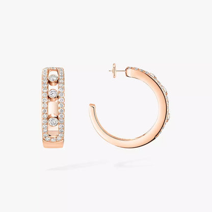 [Elite]Diamond Pave_ Hoop Earrings Move