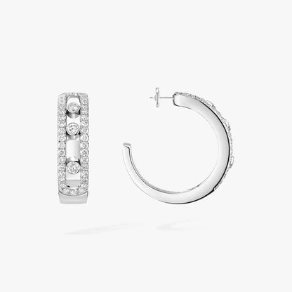[Elite]Diamond Pave_ Hoop Earrings Move