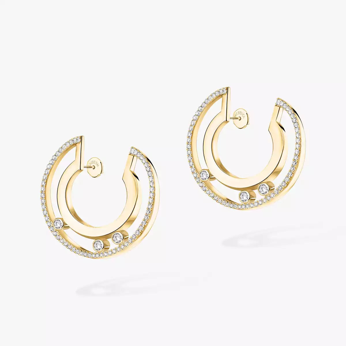 [Elite]Move Romane Small Diamond Hoop Earrings