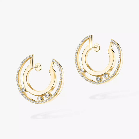 [Elite]Move Romane Small Diamond Hoop Earrings