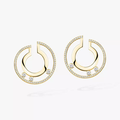 [Elite]Move Romane Small Diamond Hoop Earrings