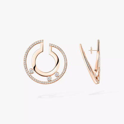[Elite]Move Romane Small Diamond Hoop Earrings