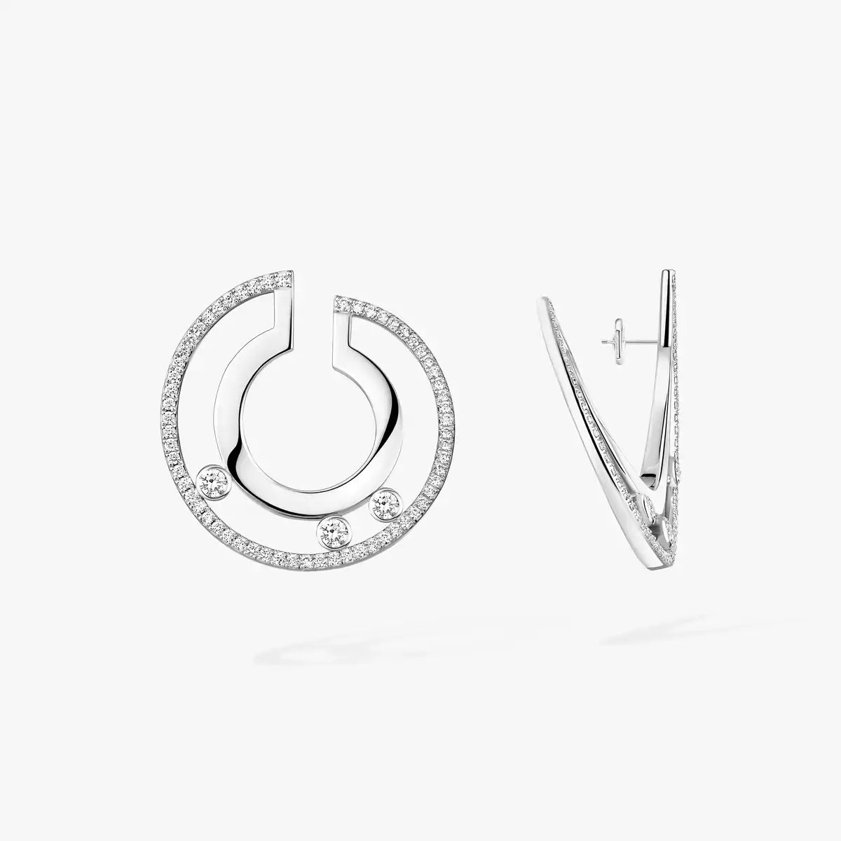 [Elite]Move Romane Small Diamond Hoop Earrings