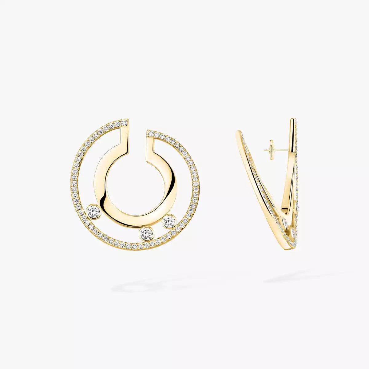 [Elite]Move Romane Small Diamond Hoop Earrings