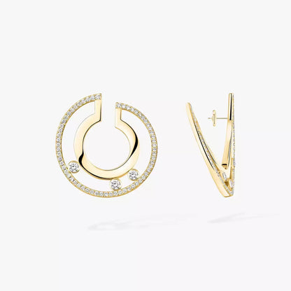 [Elite]Move Romane Small Diamond Hoop Earrings