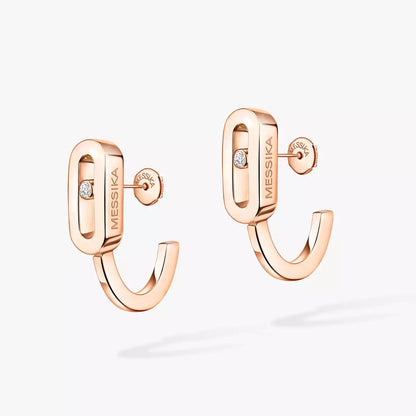 [Elite]Diamond Mini Hoop Earrings Move Classique
