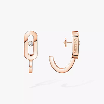 [Elite]Diamond Mini Hoop Earrings Move Classique
