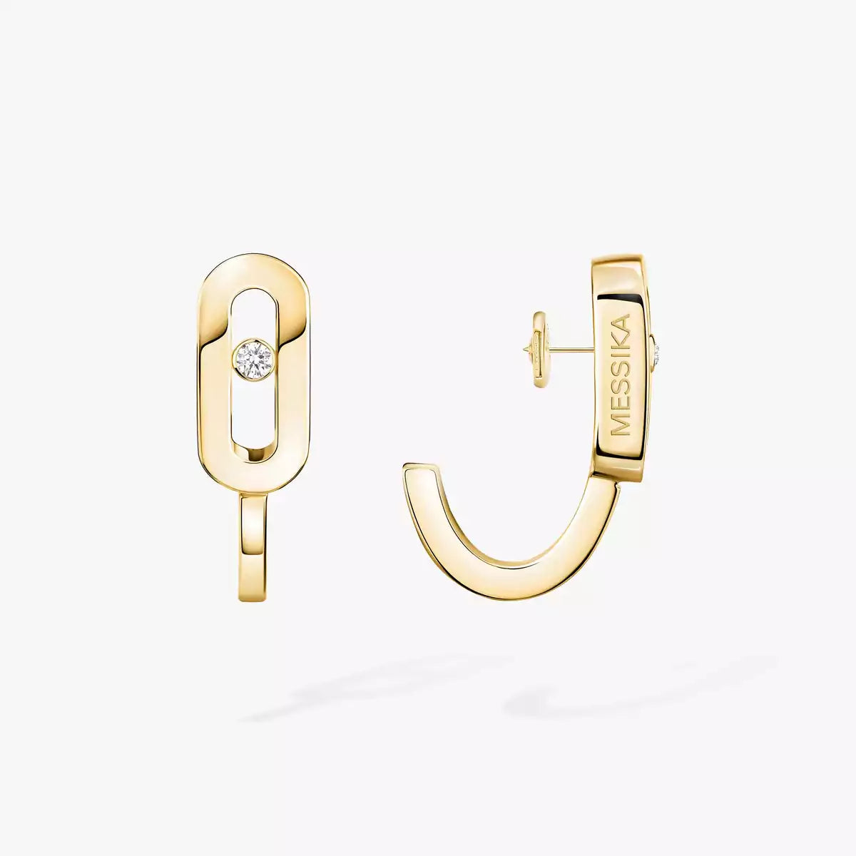 [Elite]Diamond Mini Hoop Earrings Move Classique