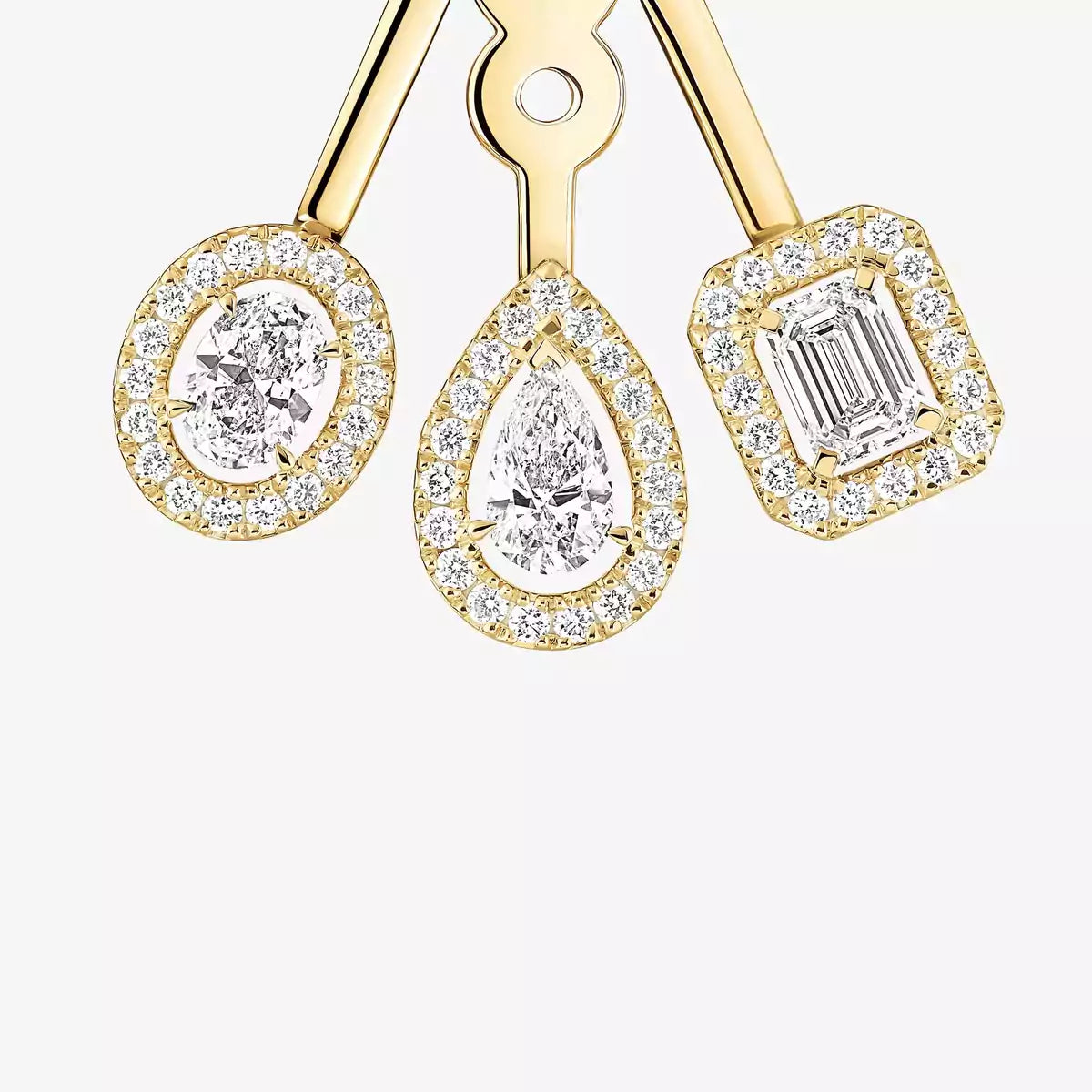 [Elite] My Twin Trio  Diamond Earrings