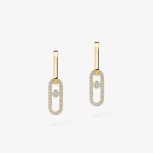 [Elite]Move Link Diamond Earrings