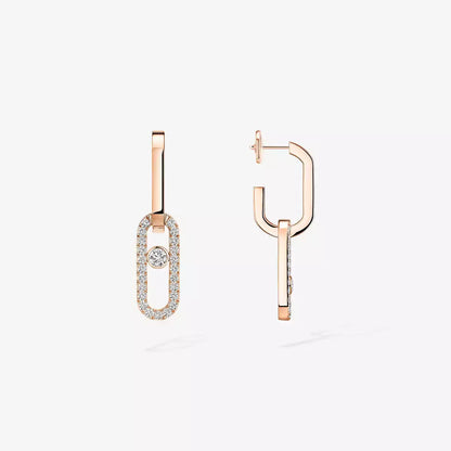 [Elite]Move Link Diamond Earrings