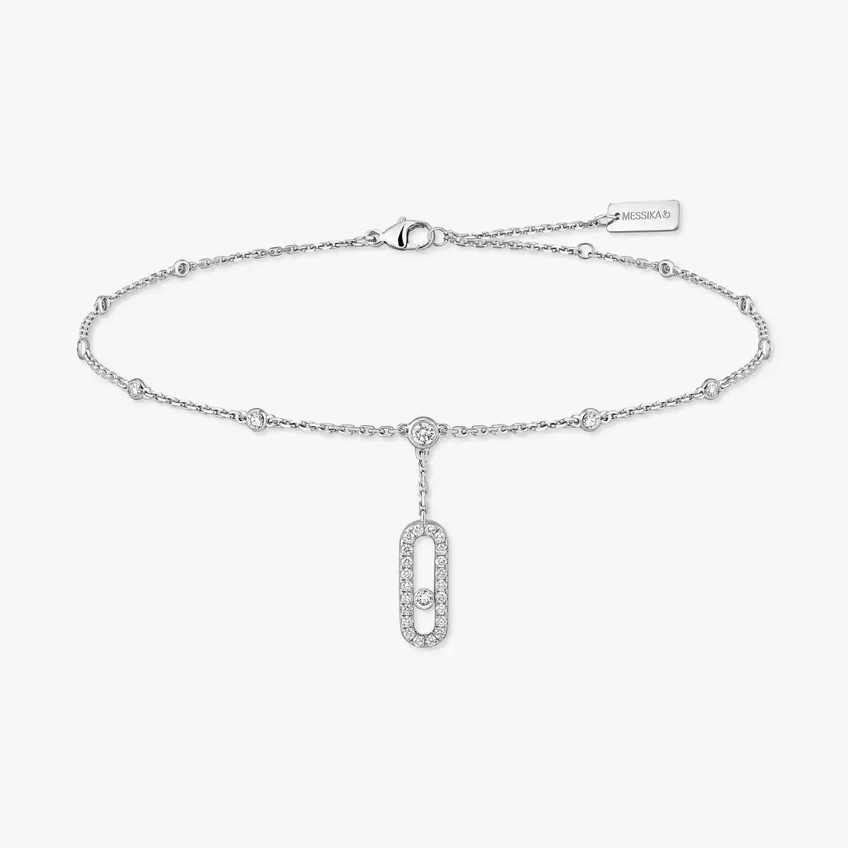 [Elite]Move Uno pavé ankle bracelet