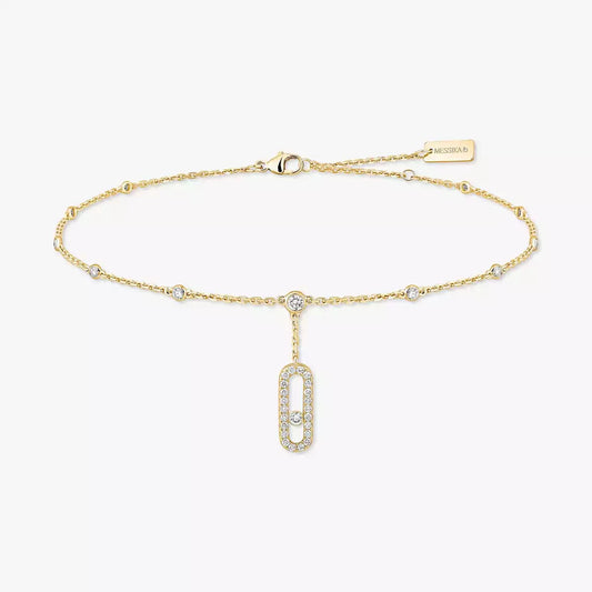 [Elite]Move Uno pavé ankle bracelet