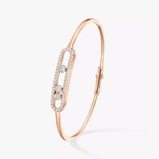 [Elite]Move Pavé Diamond Bangle Bracelet M