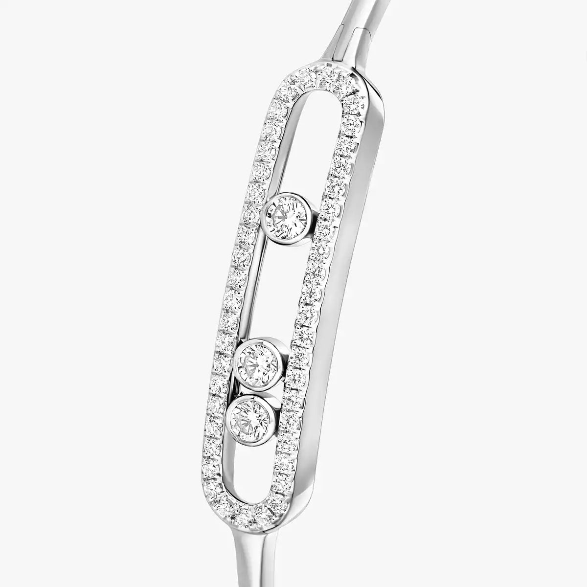 [Elite]Move Pavé Diamond Bangle Bracelet M