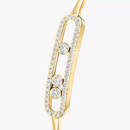 [Elite]Move Pavé Diamond Bangle Bracelet M