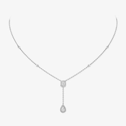 [Elite]Gold Diamond Tie Necklace