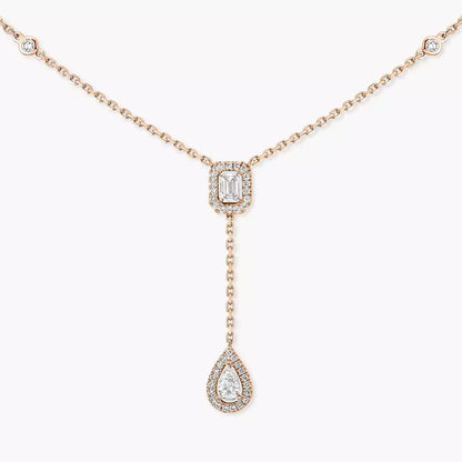 [Elite]Gold Diamond Tie Necklace