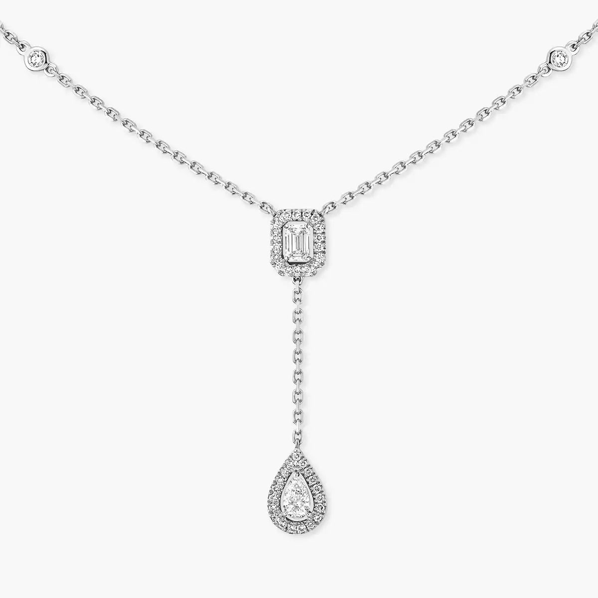 [Elite]Gold Diamond Tie Necklace