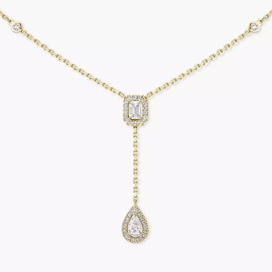 [Elite]Gold Diamond Tie Necklace