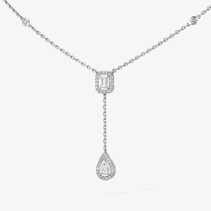 [Elite]Gold Diamond Tie Necklace
