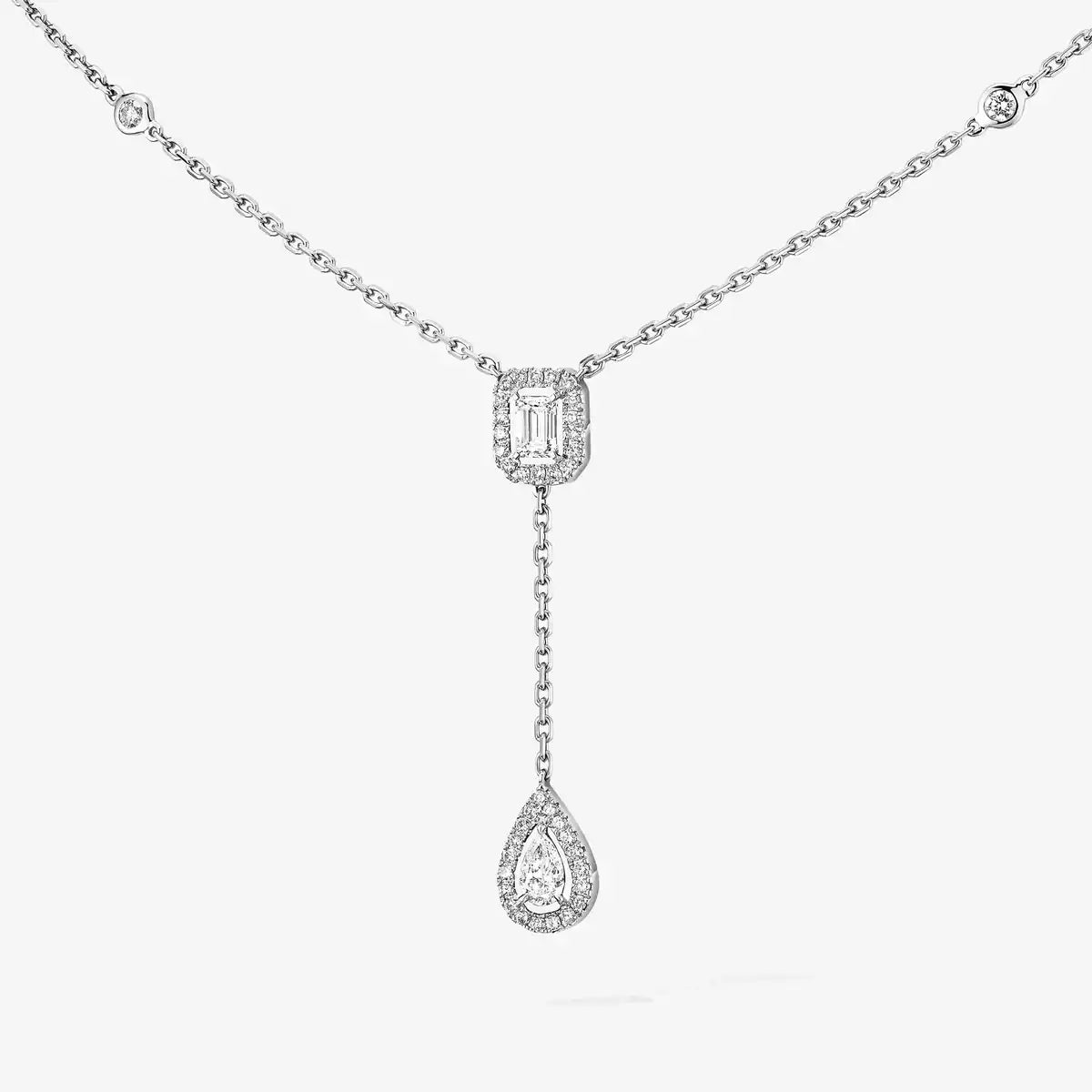 [Elite]Gold Diamond Tie Necklace