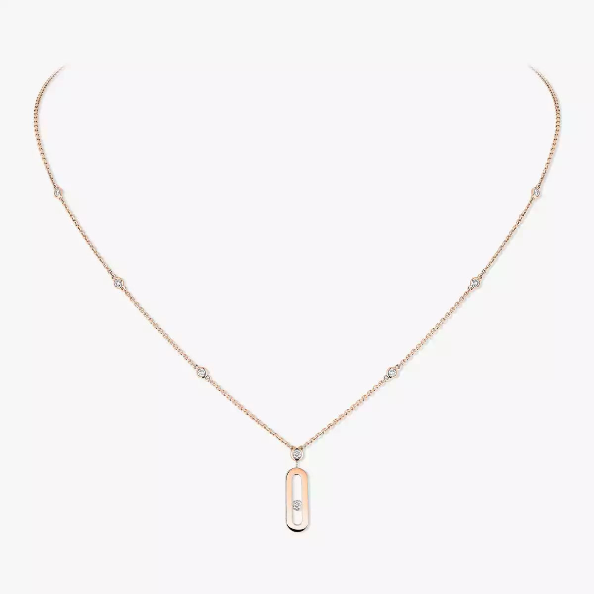 [Elite] Move Uno Gold Diamond Long Necklace