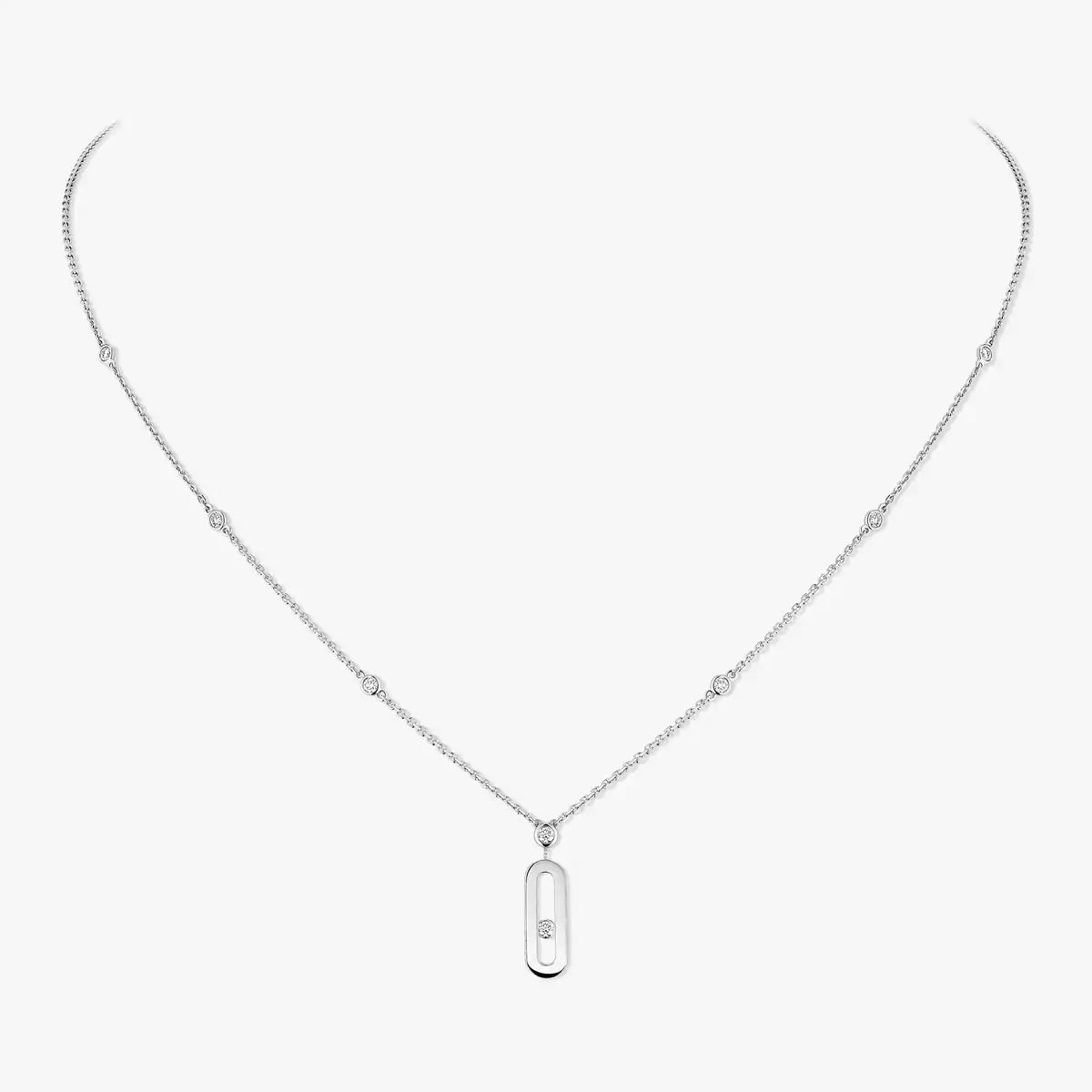 [Elite] Move Uno Gold Diamond Long Necklace