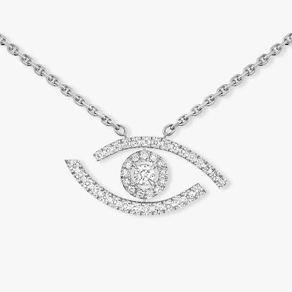 [Elite]Pave_ Diamond Necklace Lucky Eye