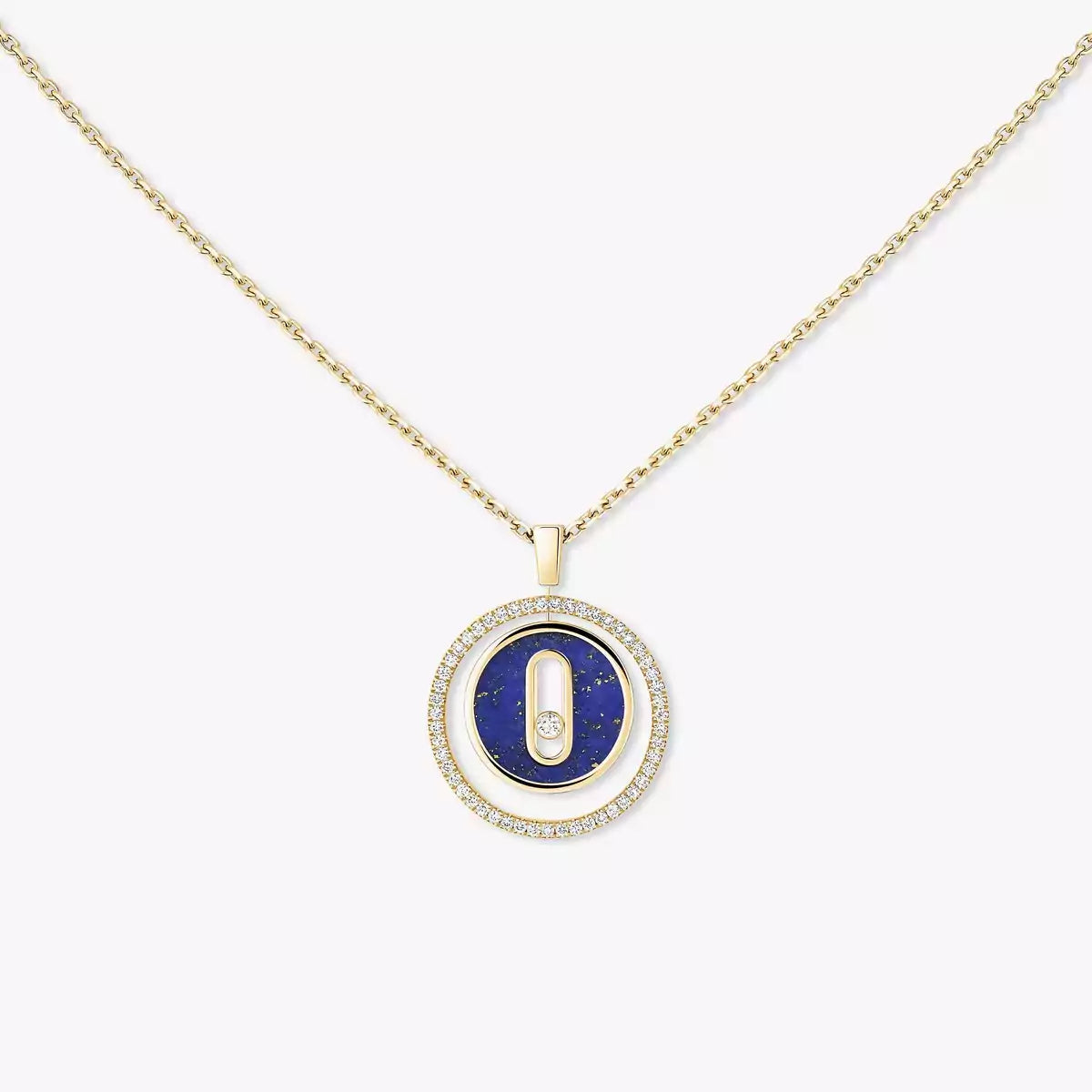 [Elite]Lucky Move Diamond Necklace in Rose Gold and White Mother-of-Pearl