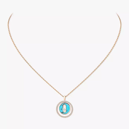 [Elite]Lucky Move Diamond Necklace in Rose Gold and White Mother-of-Pearl