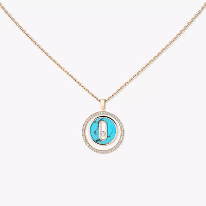 [Elite]Lucky Move Diamond Necklace in Rose Gold and White Mother-of-Pearl