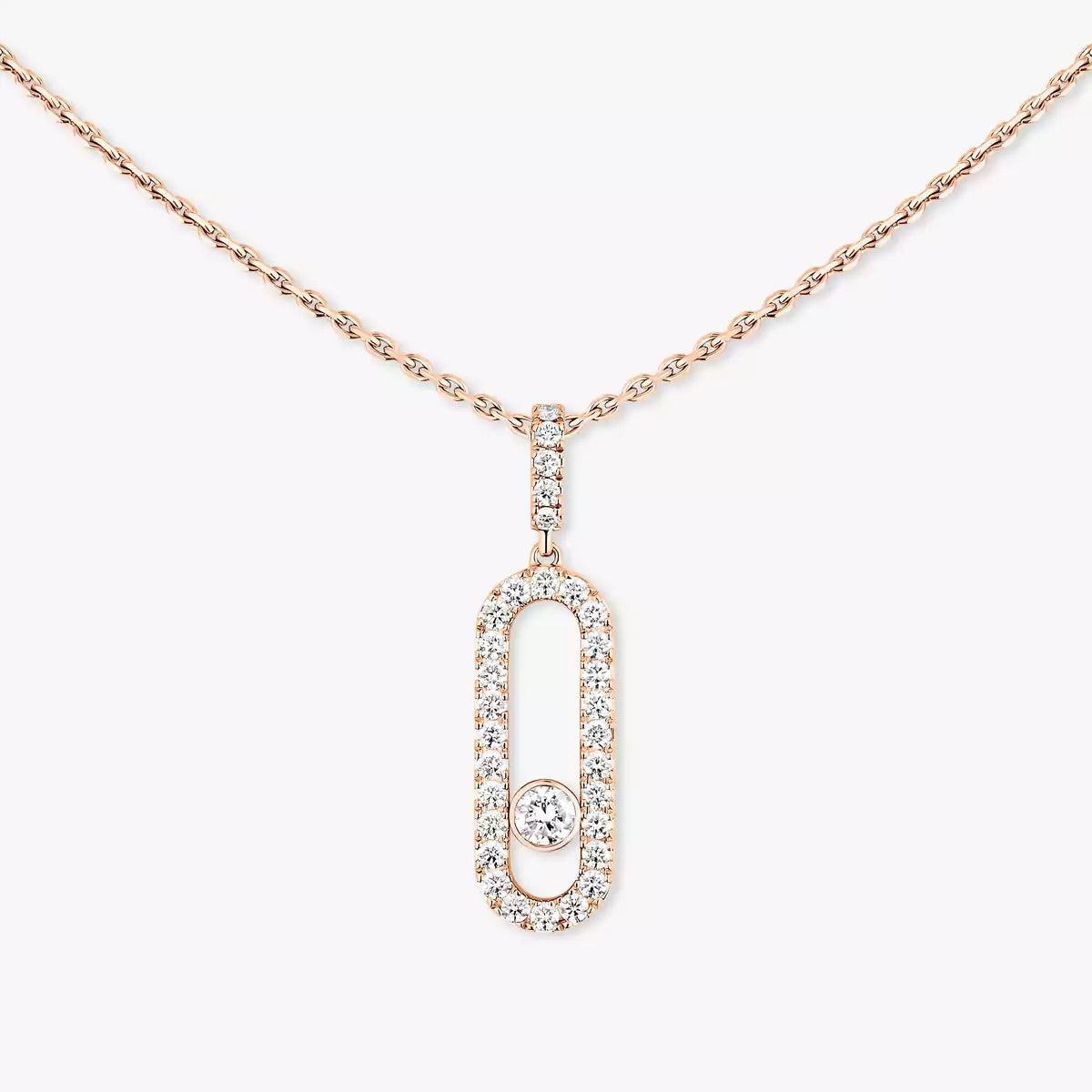 [Elite]Move Uno Diamond Necklace in Rose Gold