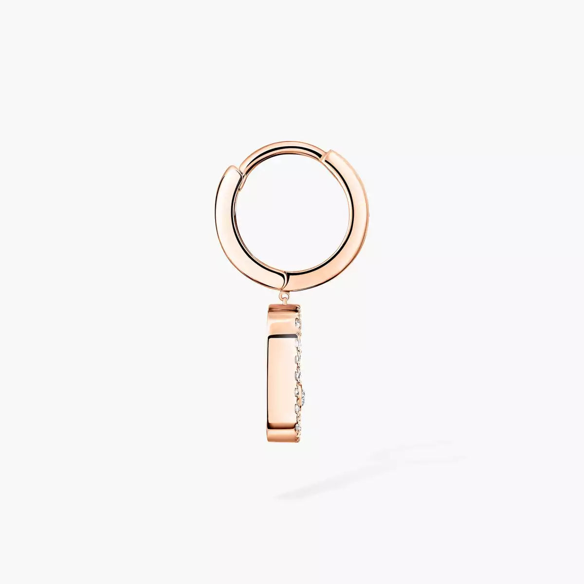 [Elite]Move Uno Single Diamond Hoop Earring