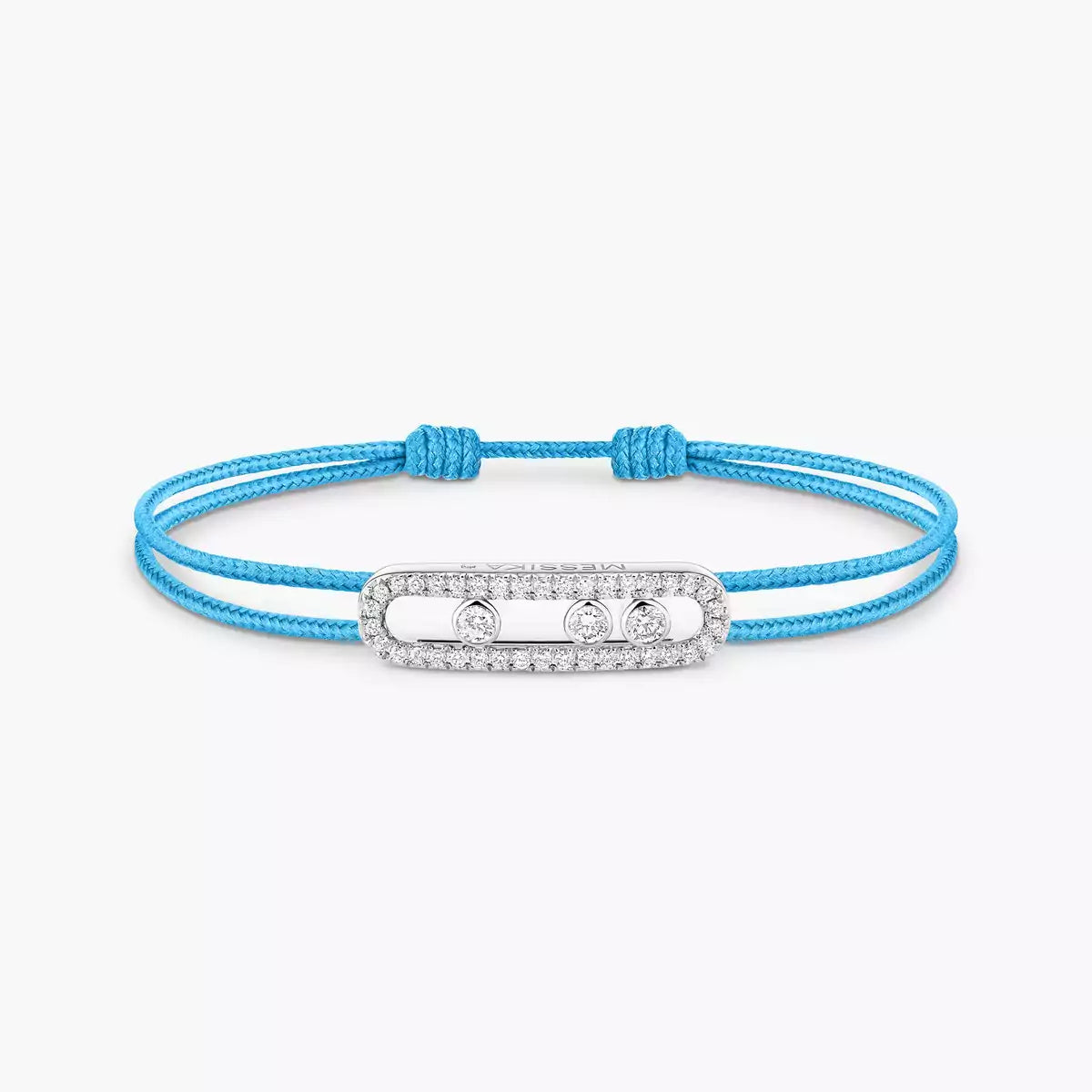 [Elite]Messika Care(s) pink cord pavé bracelet