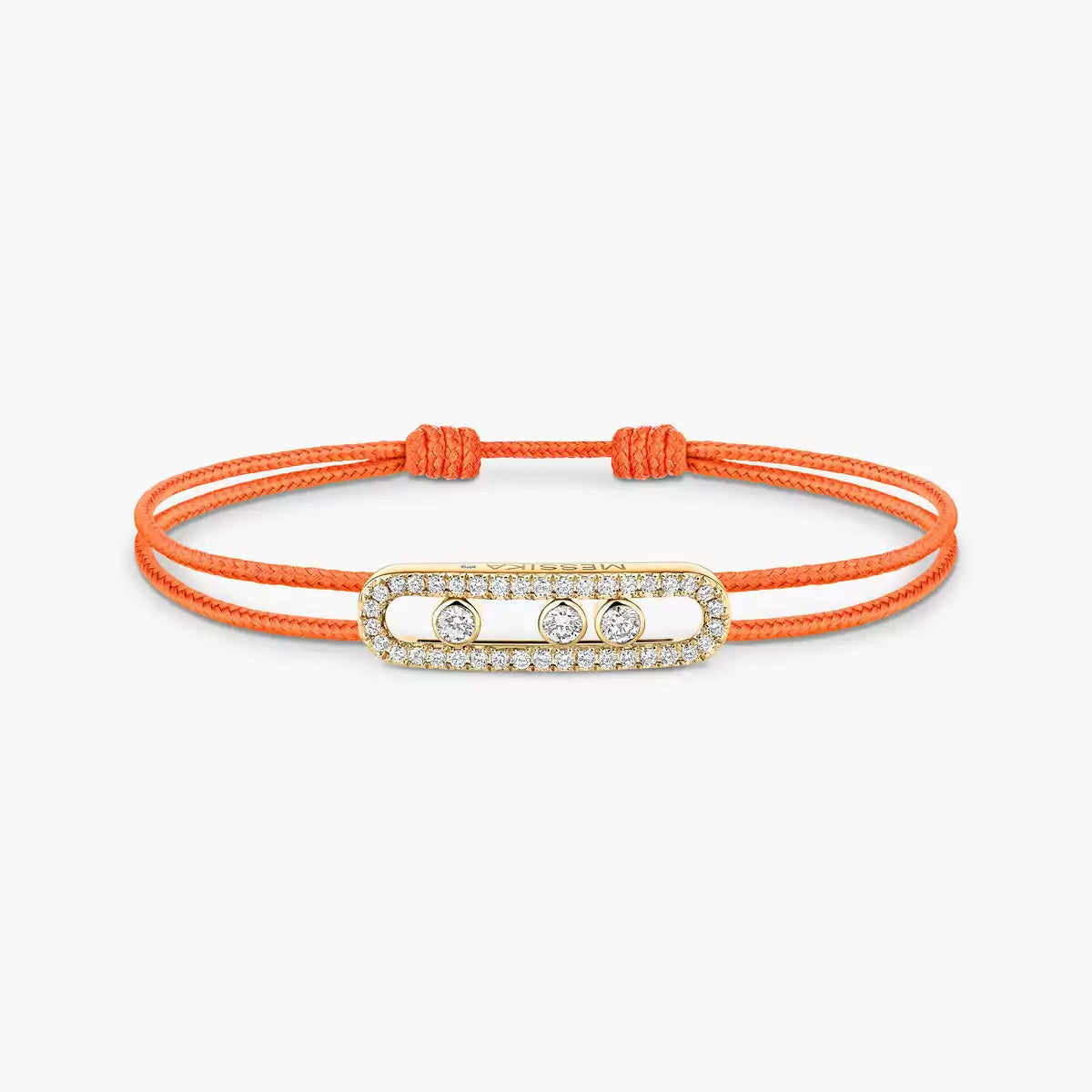 [Elite]Messika Care(s) pink cord pavé bracelet