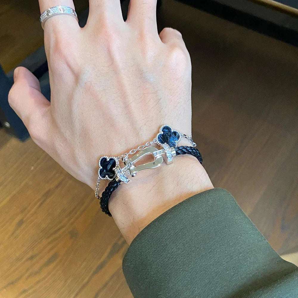[Elite]CLOVER 5 MOTIF PIETERSITE BRACELET COLLECTION