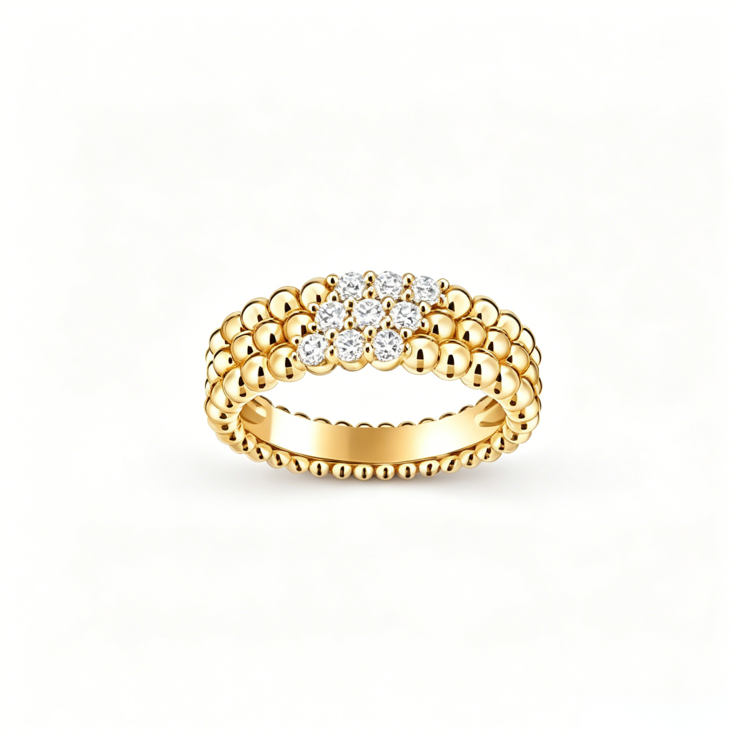 [Elite] THREE-ROW DIAMOND RING