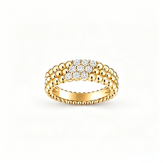 [Elite] THREE-ROW DIAMOND RING