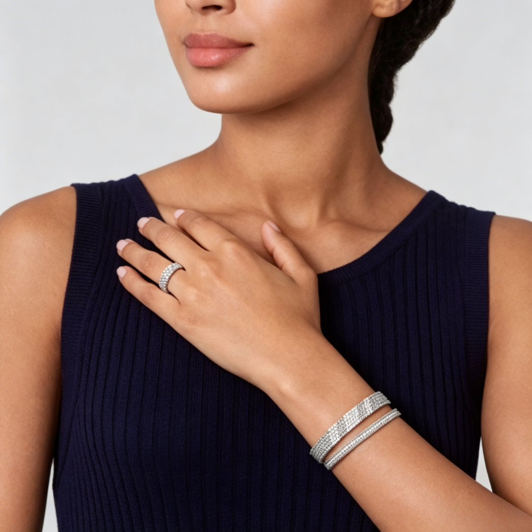 [Elite] THREE-ROW DIAMOND RING