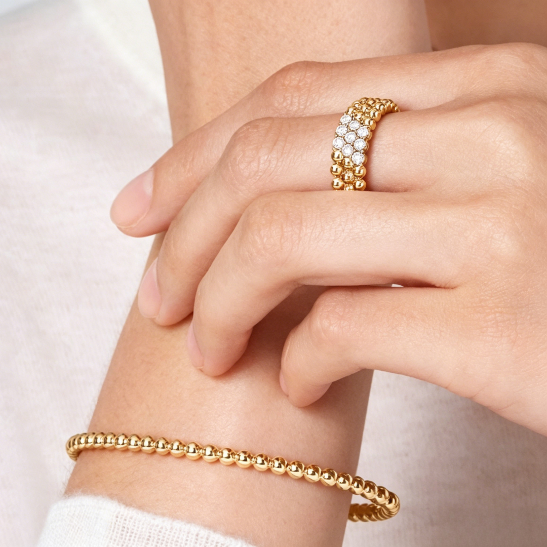 [Elite] THREE-ROW DIAMOND RING